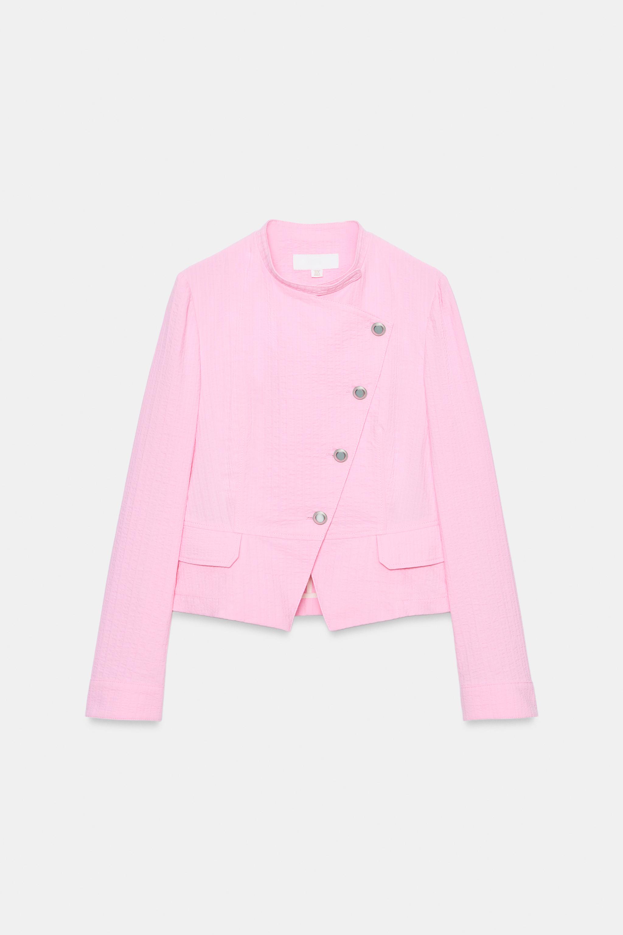 100% COTTON DOUBLE BREASTED BLAZER